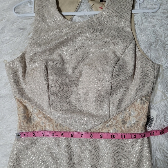 NWT Occasion backless dress size XS Taupe color - Picture 6 of 10